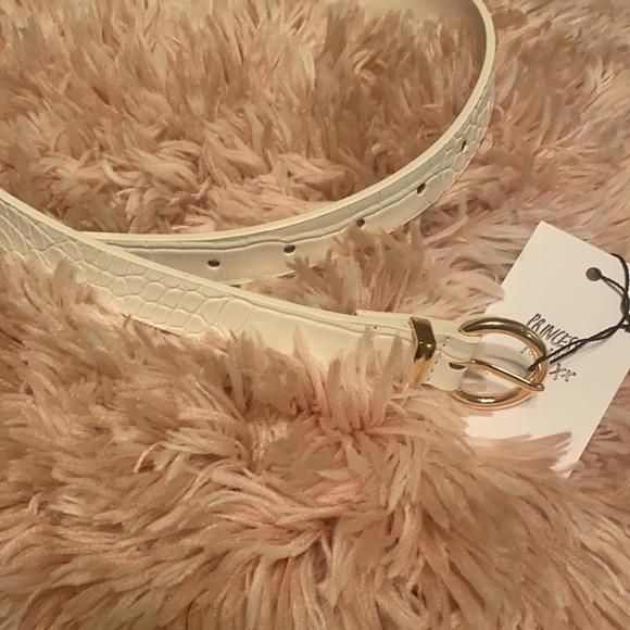 Princess Polly white and gold croc belt - Picture 4 of 4